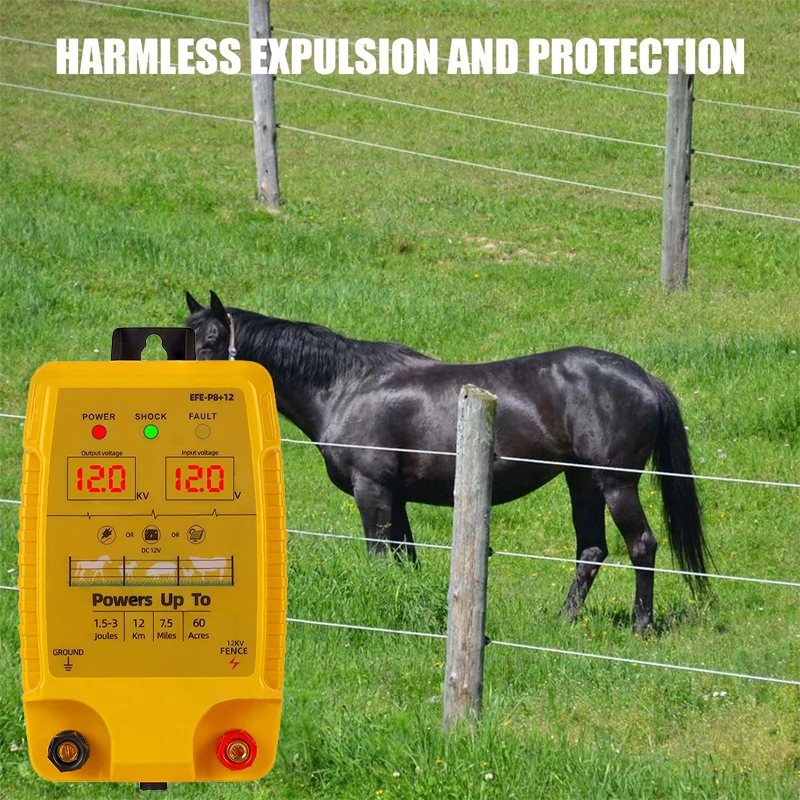 12V 12KV 5KM 電気柵エナジャイザー、LCDディス - Livestock Fence Energizer 12V のレビューと価格