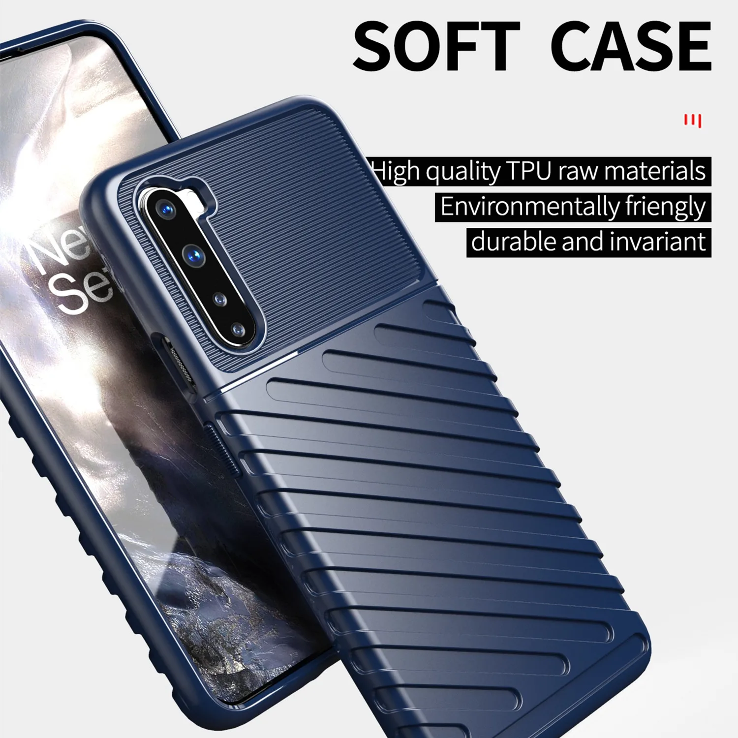 For Oneplus Nord 1+nord Shockproof Thunder Case Half-wrapped Back Cover for oneplus nord Full Protective Luxury Mobile Shell