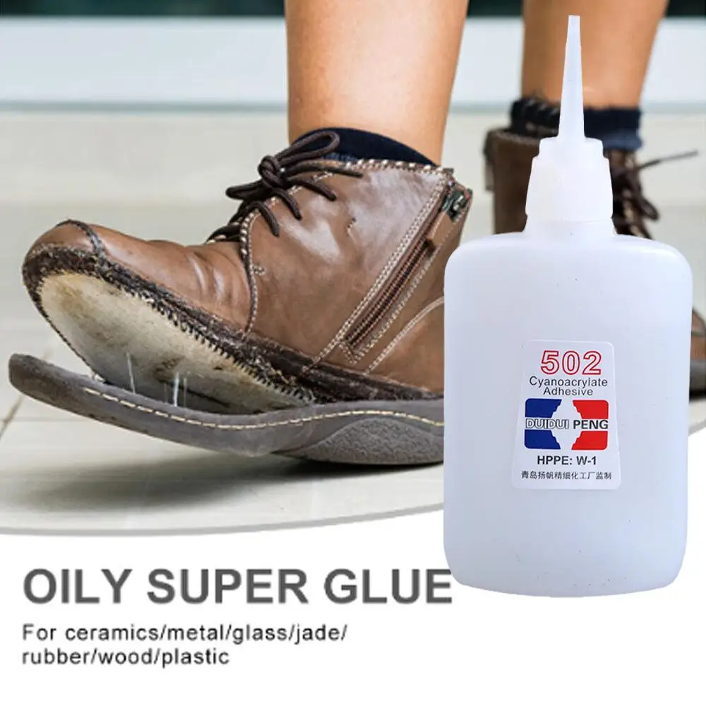 502 Super Glue Instant Quick Dry Cyanoacrylate Strong Glue Adhesive DIY Fast Metal Office Bond Supplies Rubber Quick Leathe W6G6