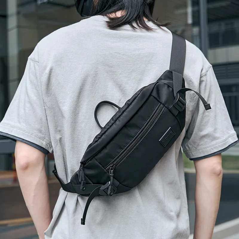 

2024 Men Chest Bag Young Fashion 7.9inch IPad Multiple Pocket Zipper Crossbody Bag High Quality Oxford Phone Shoulder Bag