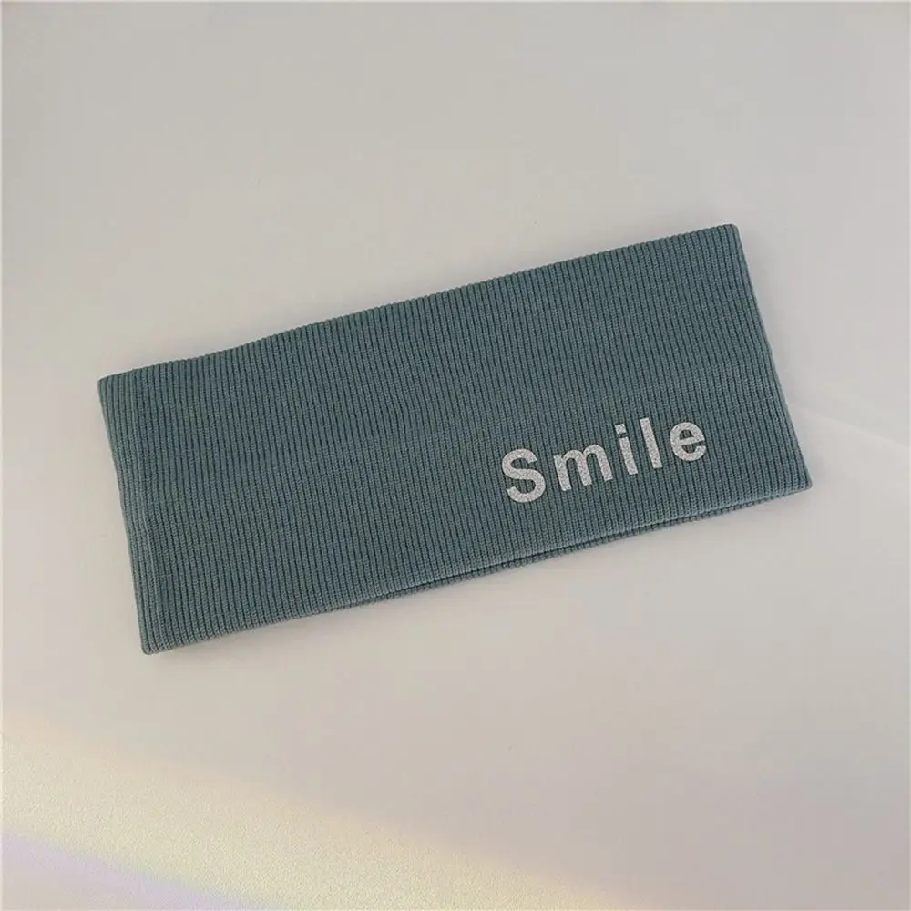 Smile Printing Outdoor For Men Fitness Exercise Yoga Sports Hairband Korean Style Headband Knitted Headband Hair Accessories