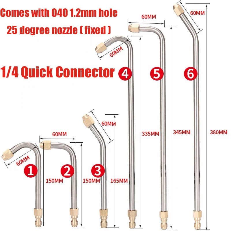

Удлинитель для мойки высокого давления, аксессуар для насадки для очистителя желоба, 1/4 дюйма, быстрое насадка для мойки, соединительный стержень для мойки желоба, струйный наконечник