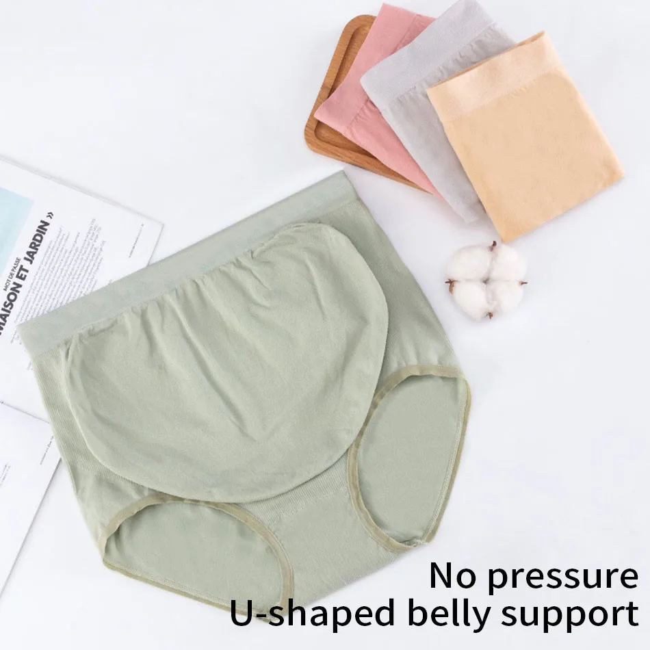 Supportive High-Waist Maternity Panties Premium Cotton Fabric with Discreet Seamless Design for Expectant Mother Panties