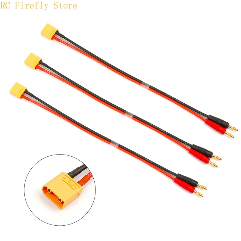 Male XT60 Connector to 4mm Banana Plug Charge Adapter Cable 12AWG Silicone Wire For RC Lipo Battery IMAX B6 B6AC Charger