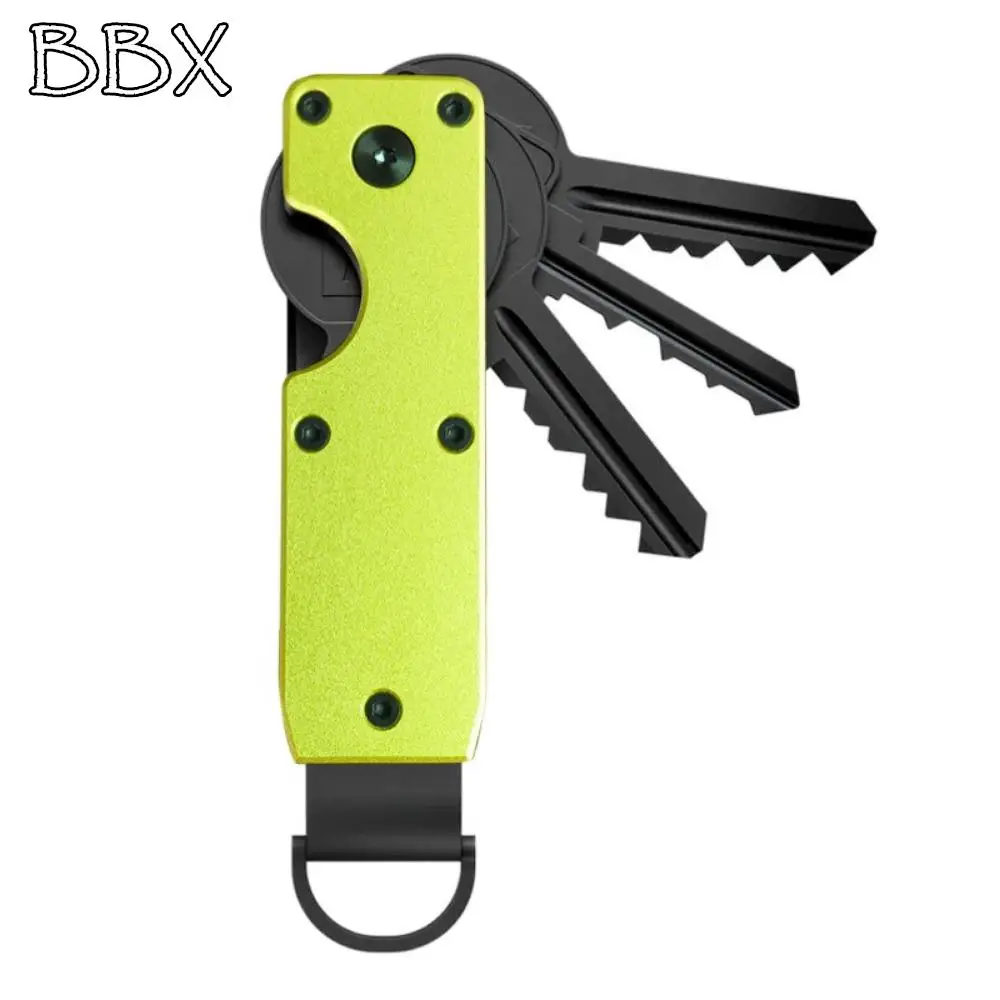 

Carbon Fiber Metal Key Organizer Holds 2-6 Keys Anti-Lost Key Case Holder with Screwdriver Innovative Car Key Holder
