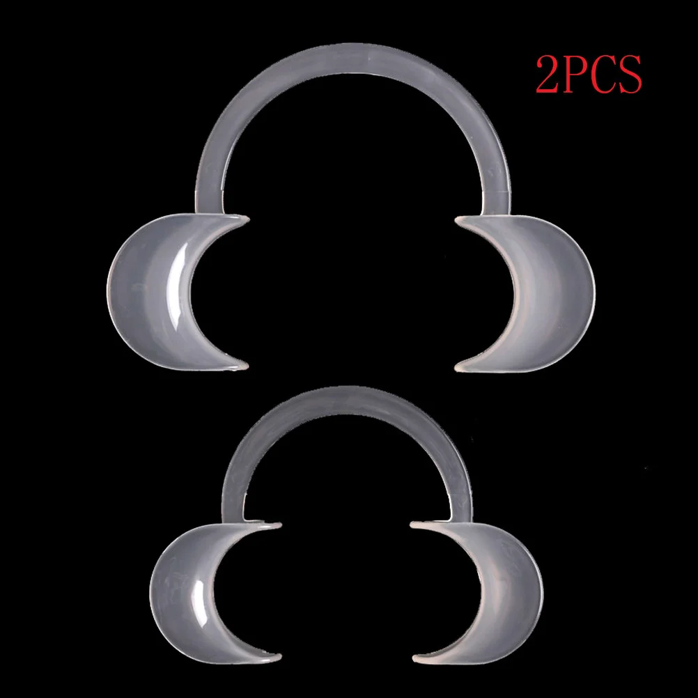 2pcs C Type Cheek Retractor Mouth Opener Dental Orthodontic Plastic Cheek Lip Retractor