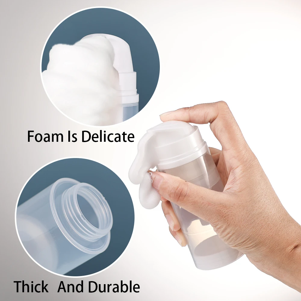 زجاجة مضخة رغوة الضغط بدون هواء قابلة لإعادة الملء لتغليف مستحضرات التجميل 50 مل 80 مل 100 مل حاوية فارغة #4