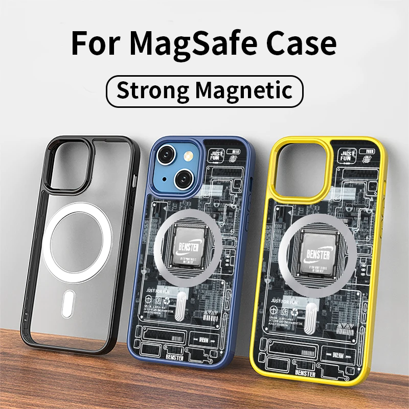 

10Pcs Transparent Magnetic Phone Case for iPhone 14 13 12 11 Pro Max Wireless Charging Cover For iPhone13 Pro Max Magnet Case