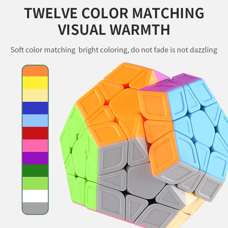 Megaminx-Cubo mágico de 3x3 velocidades, imanes de dodecaedro, doce colores a juego, rompecabezas de velocidad táctil esmerilado, regalo, juguetes profesionales