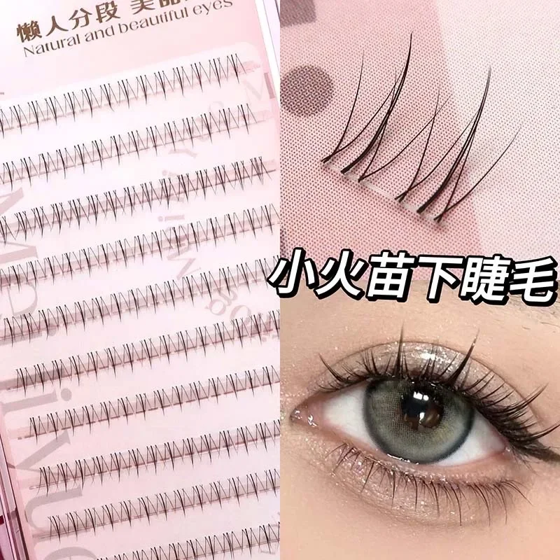 Meiliyue Small Flame Lower Eyelashes Transparent Stem Natural Simulation Little Devil Mother Fairy Cartoon False Eyelashes