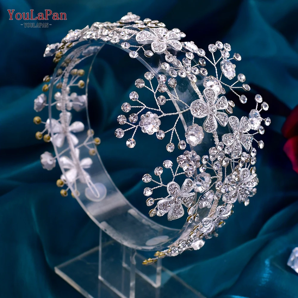 YouLasaupoudrer-Ceinture de Patients en Alliage Argenté avec Fleur et Strass, Accessoires de Taille pour Robe de Mariée, Ornements de ixde Banquet pour Femme, SH273