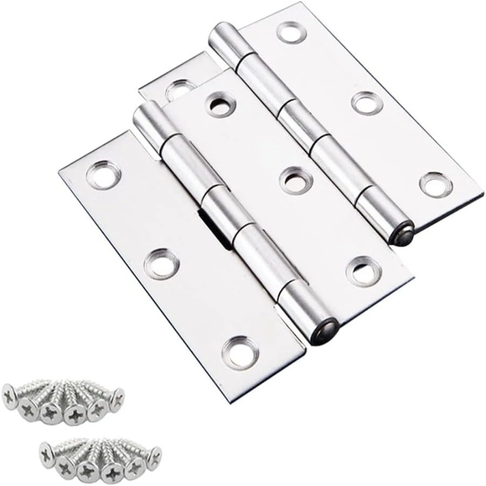 

2pcs Stainless Steel Folding Butt Hinges Small Hinge Swing Furniture Hinges for Furniture Door Window Case Lid and Wooden Box