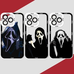 Ghostface Scream Phone Case For iPhone 16 15 14 13 12 11 Pro Max XS X XR 7 8 SE Funda