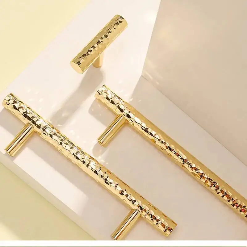 

Brass Hammer Pattern, Gold Light Furniture, Hardware, Cabinet, Drawer, Cabinet Door Handle, Solid Copper Handle