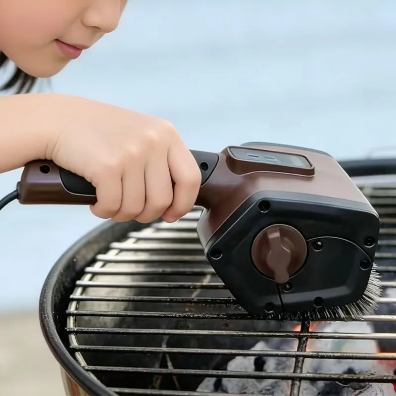 

Electric Stainless Steel Roller Grill Cleaning Brush Multifunctional Outdoor Camping BBQ Lighting Brush
