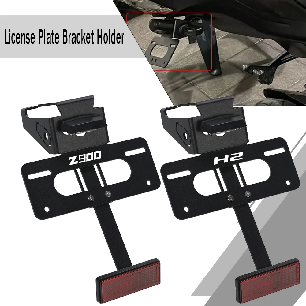 

2024 Rear Tail Tidy Number License Plate Holder Fender LED light For Kawasaki Z900 Z H2 SE Performance 2020 2021 2022 2023 Z 900