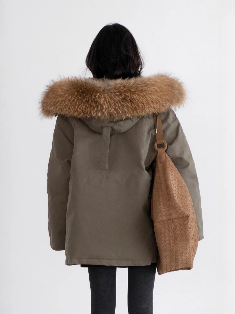 CHIC VEN Neue Koreanische Frauen Unten Mäntel Solide Lose Beiläufige Mit Kapuze Unten Jacke Abnehmbarer Kragen Weibliche Parka Herbst Winter 2025