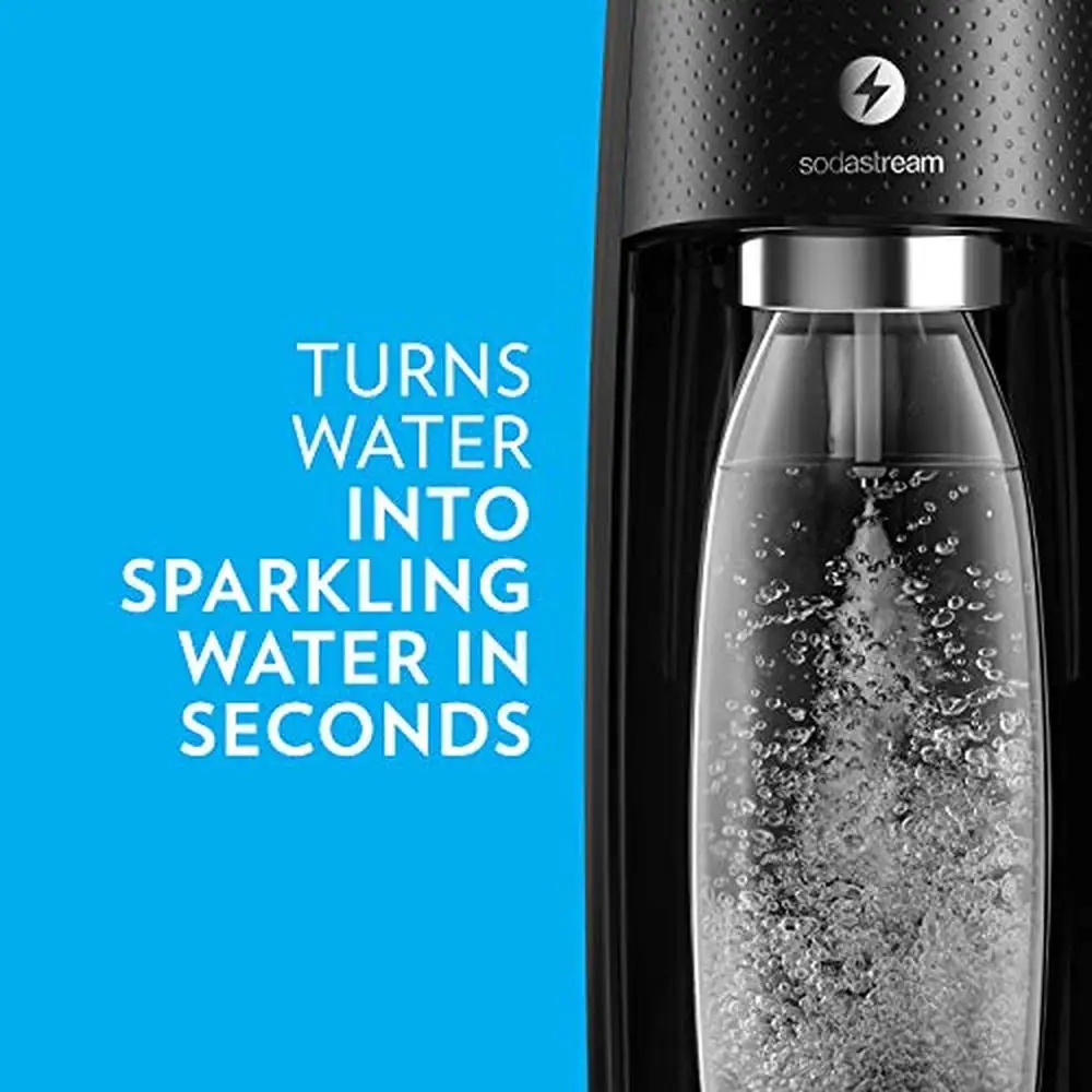 Electric Sparkling Water Maker Bundle with CO2 Cylinders & Flavored Drops Pack