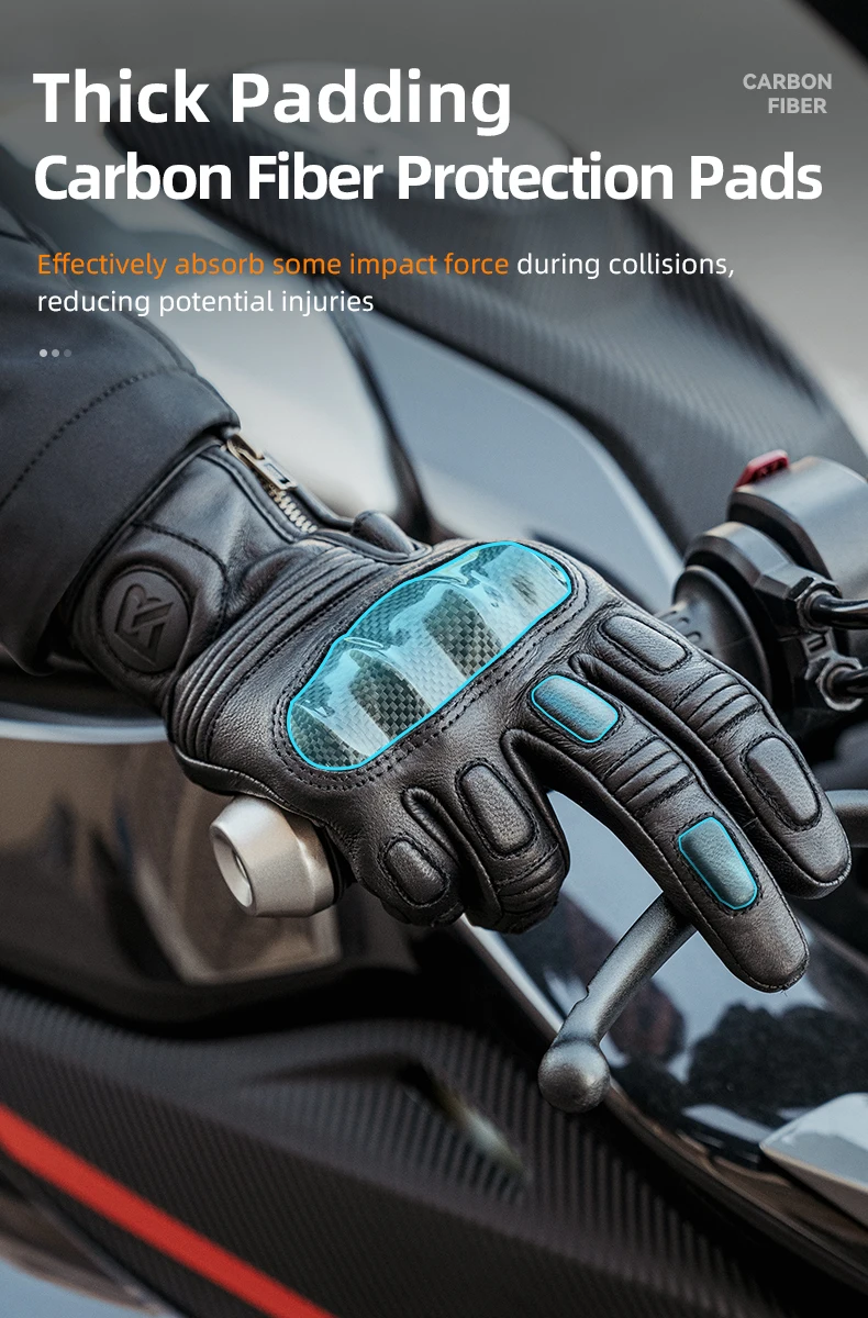 ROCKBROS Handschuhe, Vollfinger-Rennhandschuhe, Motorrad-Taktikhandschuhe, Touchscreen, Outdoor-Sport, Schutz, Radfahren, Fahrradhandschuhe – Detail 3