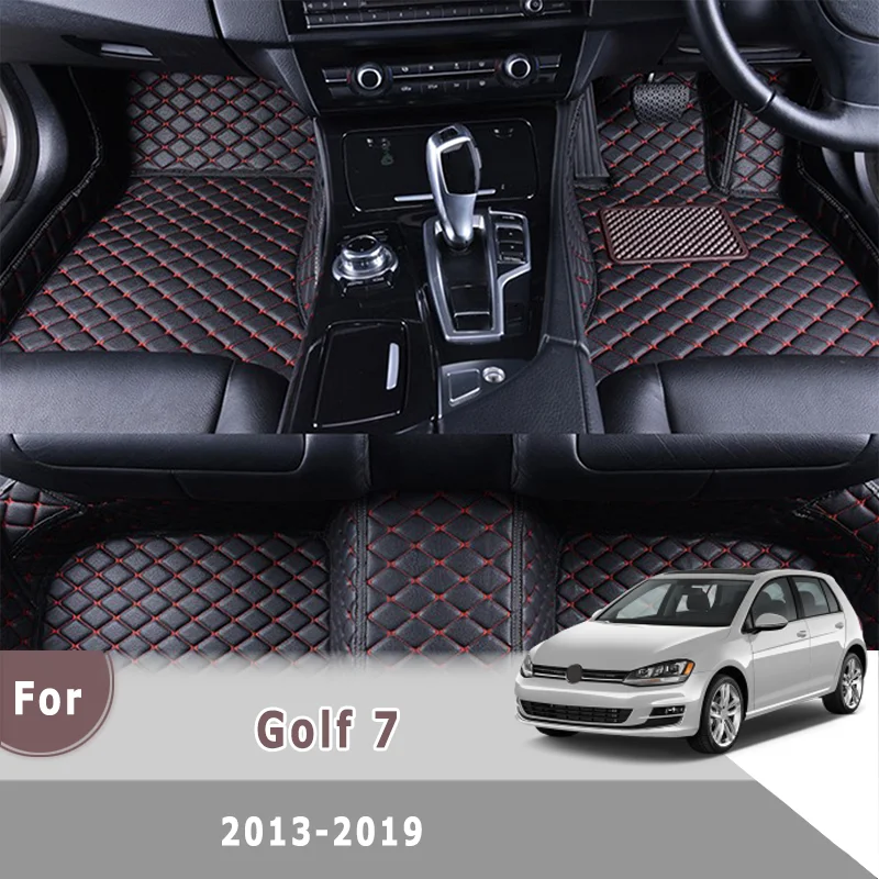 RHD Carpets For Golf 7 MK7 2013 2014 2015 2016 2017 2018 2019 Car Floor Mats Auto Interior Accessories Styling For Volkswagen vw