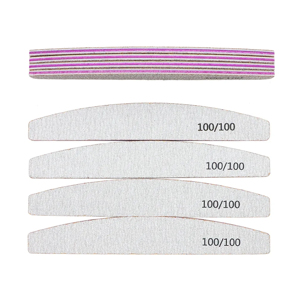 Profesjonalny pilnik do paznokci, gradacja 100/100, papier ścierny, pielęgnacja manicure, pilnik do szlifowania, polerowania paznokci, narzędzie do obróbki paznokci.