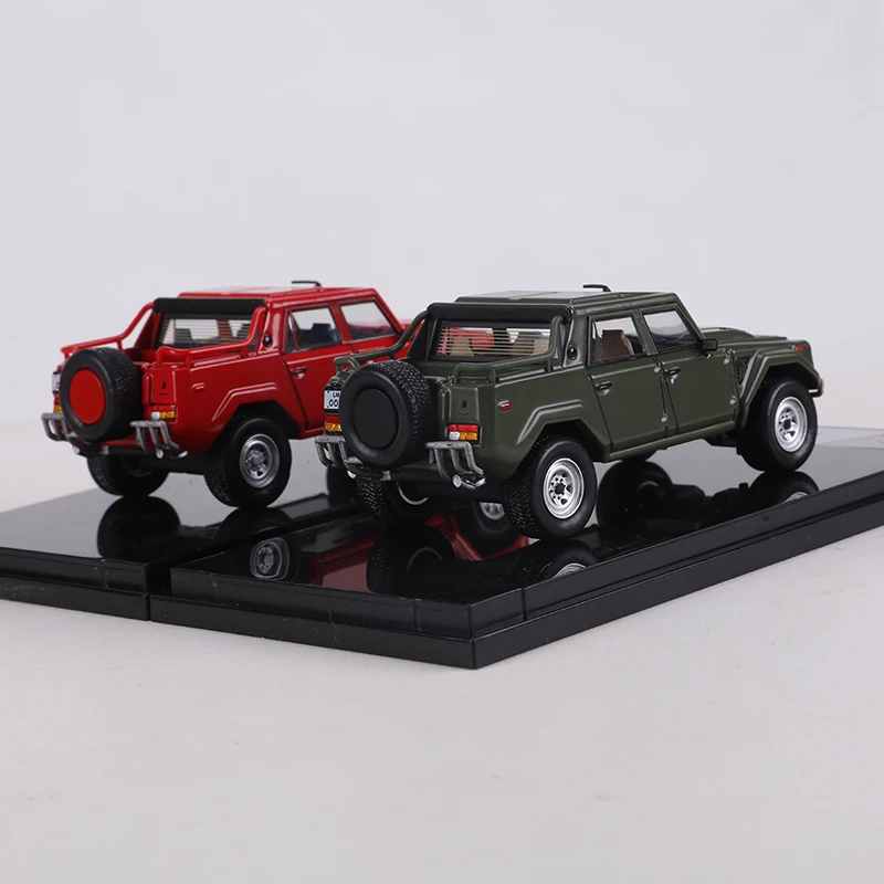 SHADOW PRO 1:64 LM002 Pickup Red/Green Alloy Model Car view 3