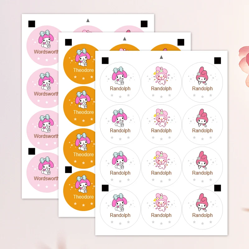 ملصقات اسم ميلودي مخصصة - ملصقات كرتونية جميلة مخصصة لعيد الميلاد والهالوين وعيد الميلاد وهدايا الحفلات #4