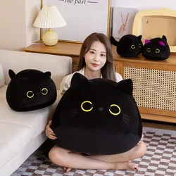 9cm-70cm Kawaii Big Size peluche gatto cuscino rotondo nero gatto letto cuscino giocattoli per dormire peluche bambole bambini regalo di compleanno