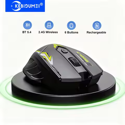 Bluetooth 5.4 Mouse Dual-Mode 2.4G Wireless Mouse 6 Buttons Gaming Mouse Office Silent Mice Rechargeable Mouse For PC Laptop