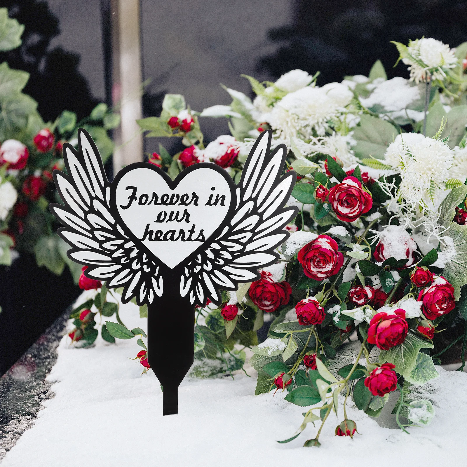 

Cemetery Cross Stake Acrylic Grave Memorial Cross Stake for Husband Outdoor Garden Yard Decoration Waterproof Memorial Sign