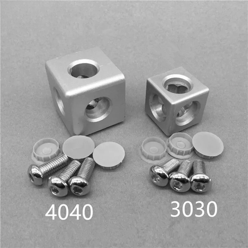 8PCS Aluminum Cube Corner Connector Fastener Match CNC1530 2020 3030 4040 4545 Aluminum Profile Connection