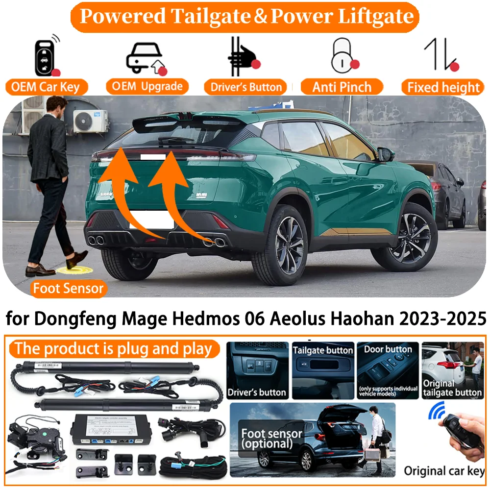 

Car Powered Tailgate system for Dongfeng Mage Hedmos 06 Aeolus Haohan 2023-2025 Auto Electric Power Tailgate Tail Gate Lift kit