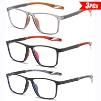 3PCs Reading Glasses Men +1.0 +1.5 +2.0 +2.5 +3.0 +3.5 +4.0 Anti Blue Presbyopic Eyeglasses Antifatigue Computer Eyewear