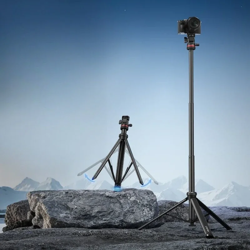 One-click open tripod aluminum alloy portable light stand, floor-to-ceiling filling light accessories bracket camera micro
