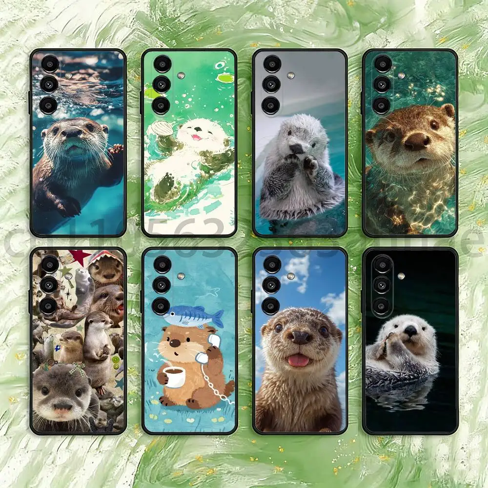 

Sea Otters Animals Cute Phone Case For Samsung Galaxy S21 22 23 24 S25 Ultra PlusS20 FE S10 Plus Cover Funda