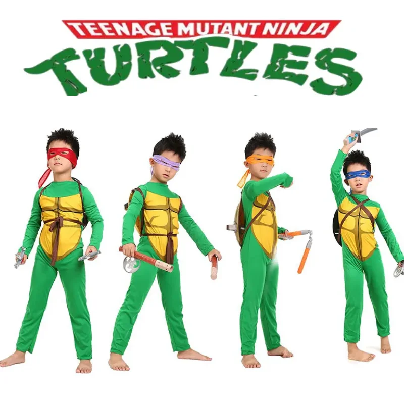 Disfraz de Tortugas Ninja Mutantes para niño, traje de TMNT, disfraz de Donatello para actuación de Mascarada, regalo de cumpleaños