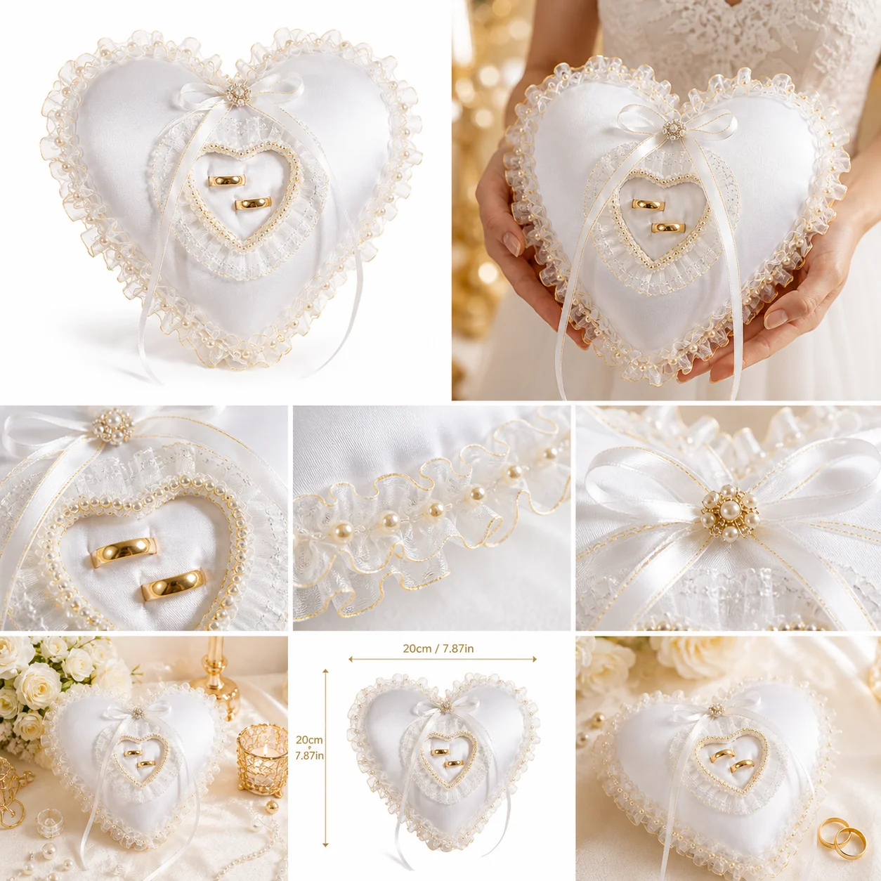 Coussin porte-alliances blanc - Wedding Ceremony Supply avis et prix