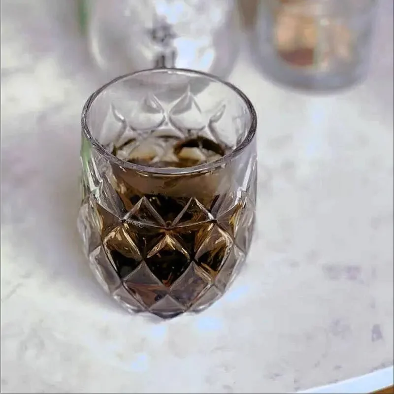 Wine Utensils 310ml/360ml Nordic Style Glass Cup Creative Wine Glass Luxury Brandy Cup Transparent Cold Drink Cup Party High End