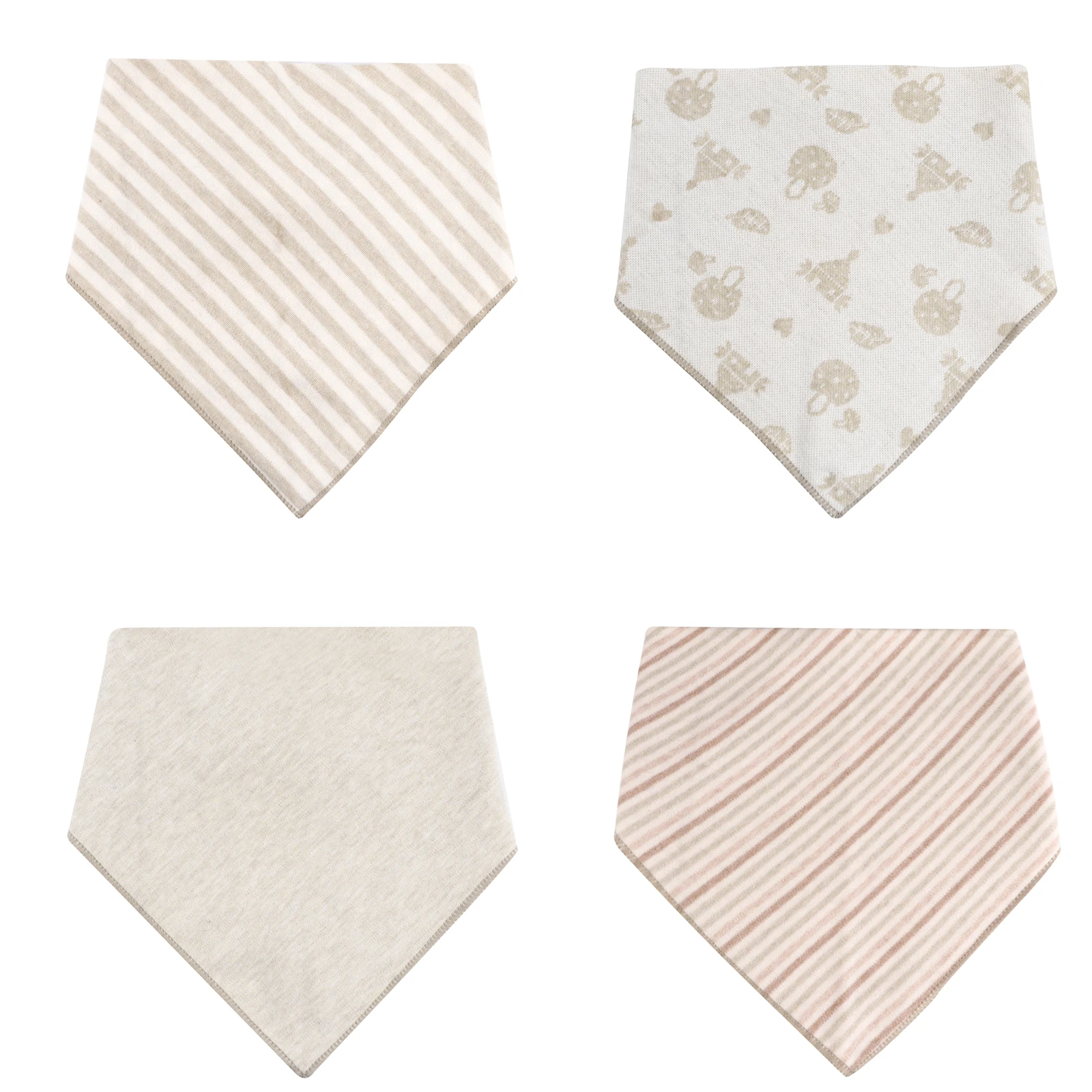 

4Pcs Kerchief Drool Saliva Towel Snap Button Saliva Towel For Baby Infant Child Eating Baby Drool Bibs