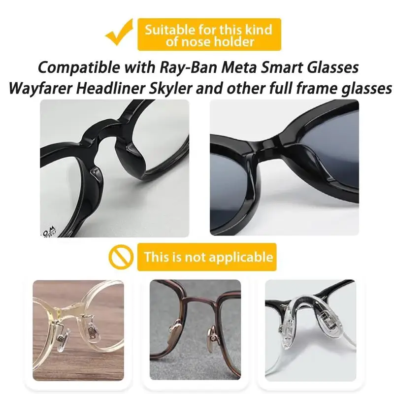5Pairs/Box Glasses Anti Slip Silicone Nose Pads Sunglasses Nose BridgePatch Lizard Like Texture Design Anti Slip Accessories