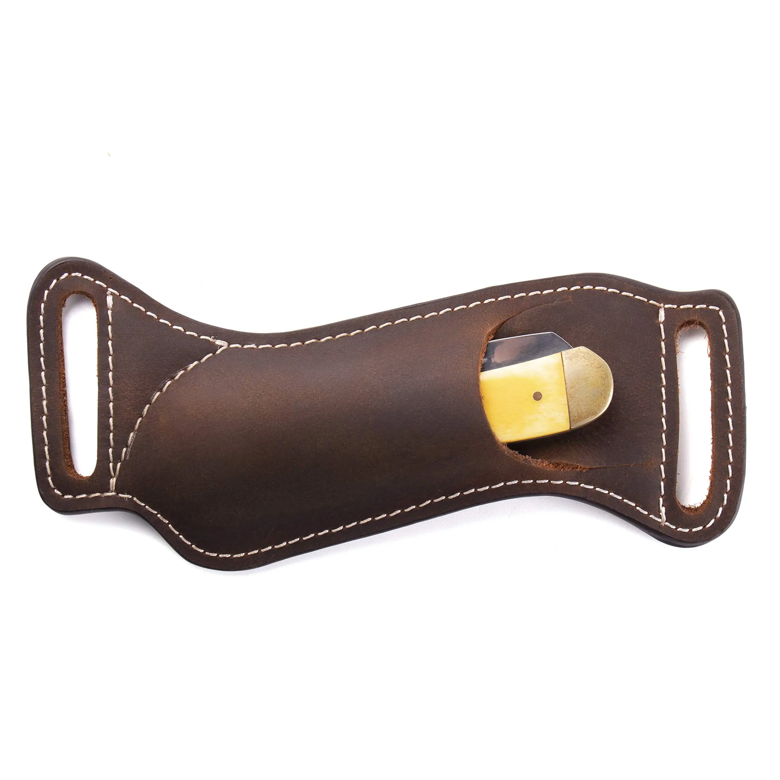 Leather Knife Sheaths for Belt, Knife Holster, Pocket Knife Sheath, EDC Leather Sheath for Folding Knife Carrier