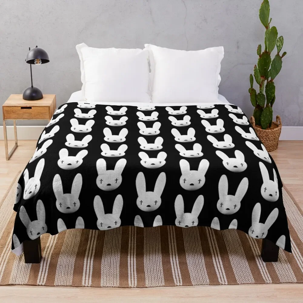 bad bunny logo oasis tour 2019 2020 budiyanto Throw Blanket Warm Beach Blankets