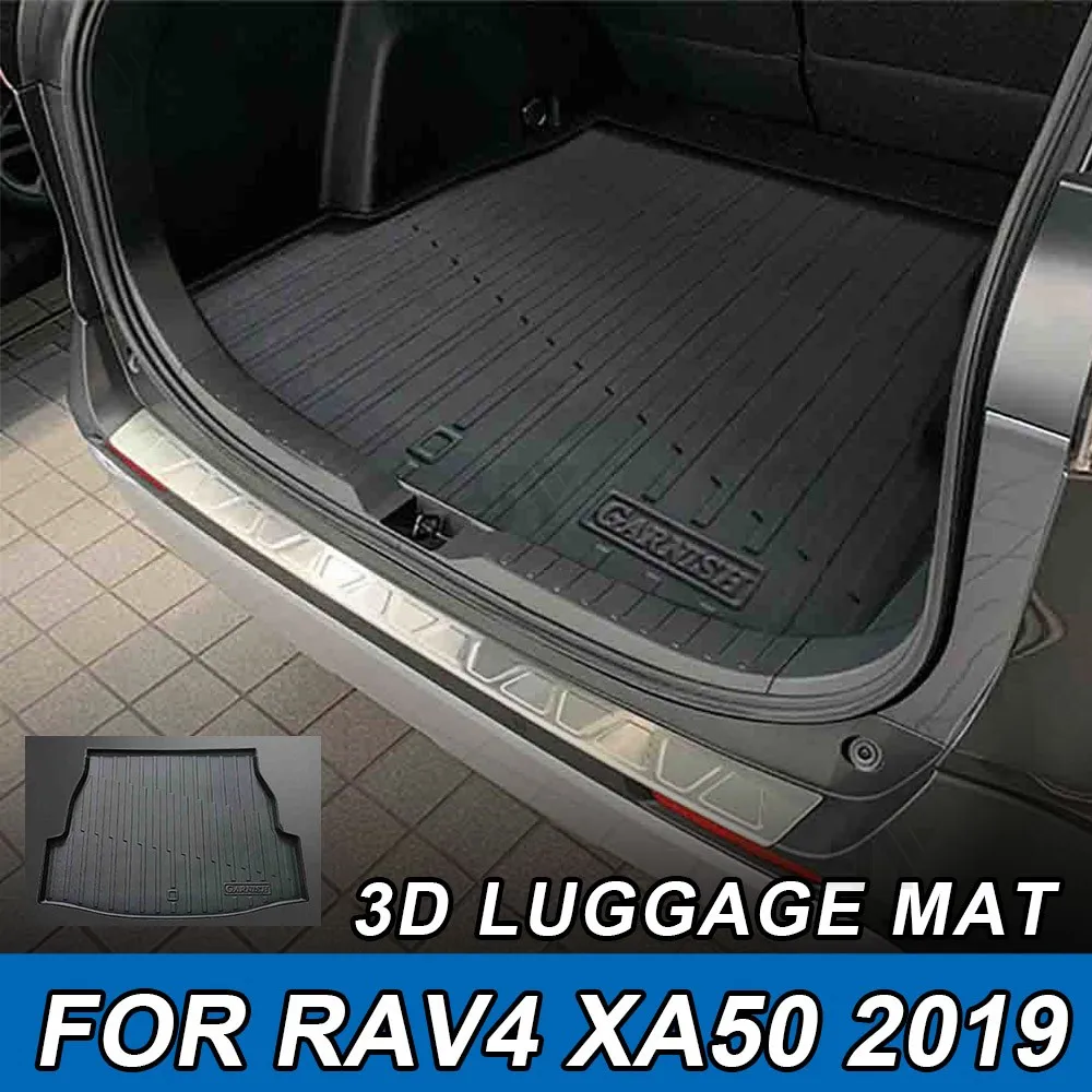Противоскользящий коврик в багажник для Toyota Rav4 XA50 2019, 3D материал TPV, водонепроницаемый нескользящий коврик в багажник, аксессуары для Rav 4