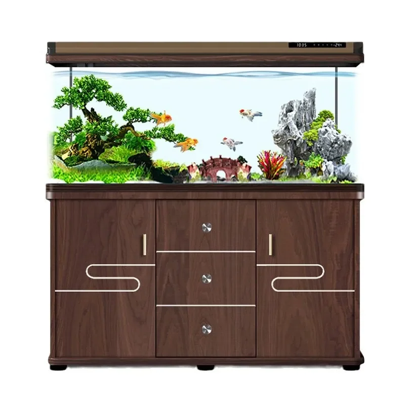 

Fish tank aquarium large and medium, small living room floor-to-ceiling household