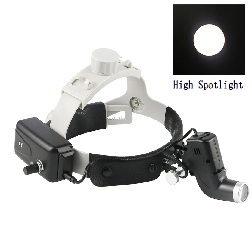 Dental 5W LED Head Light Lamp for Binocular Loupes 2.5X/3.5X Brightness Spot Ajustable Dentistry Lab Headlamp Surgical Headlight