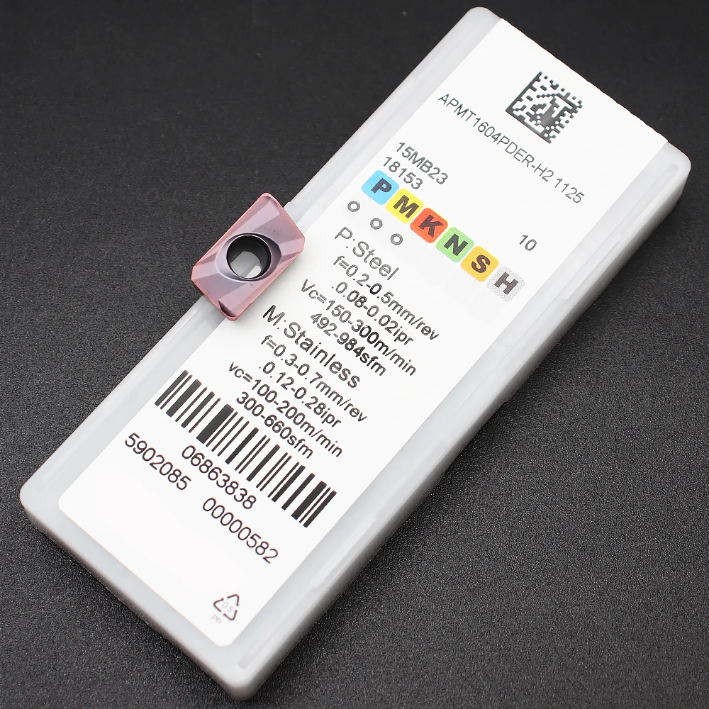 APMT1604 PDER DL 1125, inserto de carburo, fresadora Indexable, herramienta de corte de molino facial APMT 1604 H2