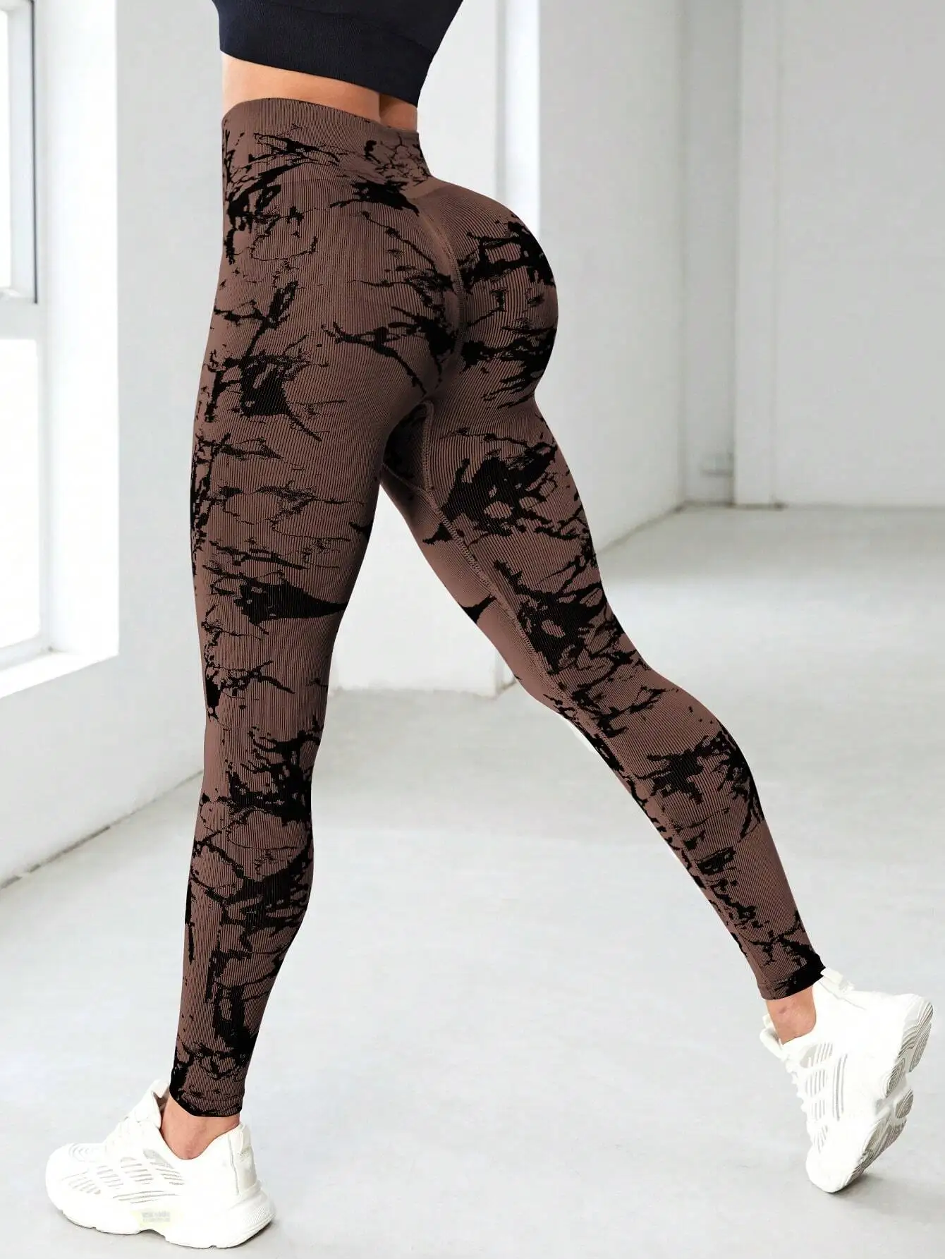 Yoga Trendy Tie Dye Tummy Control Sports Leggings