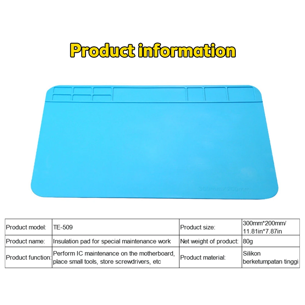 1PC 300*200mm Insulation Pad Heat-Resistant Silicon Soldering Mat Work Pad Solder Rework Repair Tool Station Pad Desk Platform