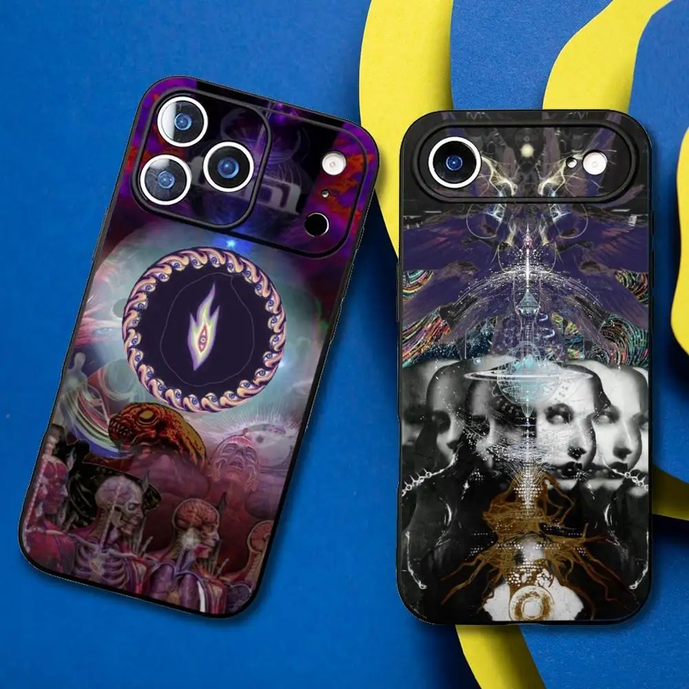 Klassieke Tool Band Lateralus Telefoonhoesje voor iPhone17,16,15,14,13,12,11 Plus, Pro Max Zachte Zwarte Cover