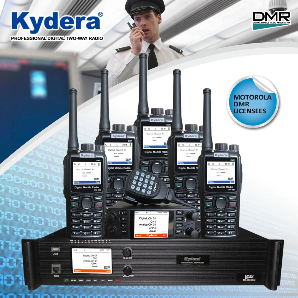 HOT SALE Security Walkie Talkie Kydera DR880 High Quality Digital DMR Hands Free 2 Way Radio